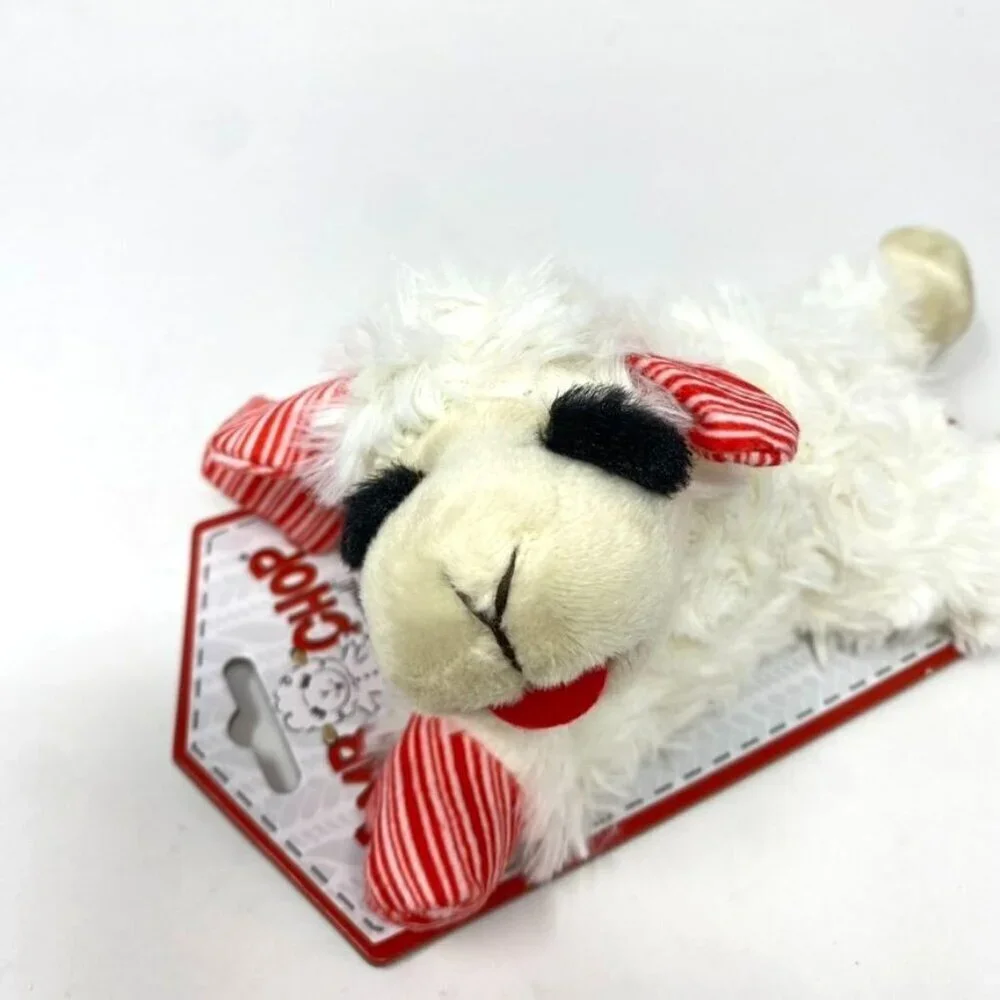 Multipet Lamb Chop Holiday Print Paws Ears Dog Interactive 6.5